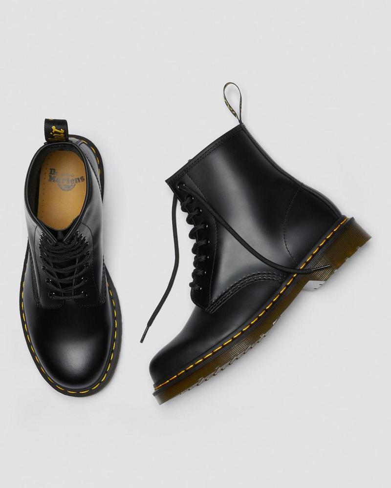 Dr Martens 1460 Smooth Leren Veterlaarzen Heren Zwart | NL 274NWY